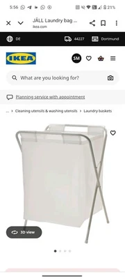 Ikea Laundry Basket with Frame White Laundry Basket - Bild 1 von 3