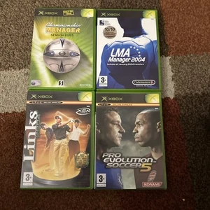 Bundle Of Xbox Games - Pro Evolution Soccer, Links, Champ Manager & LMA Manager - Picture 1 of 13