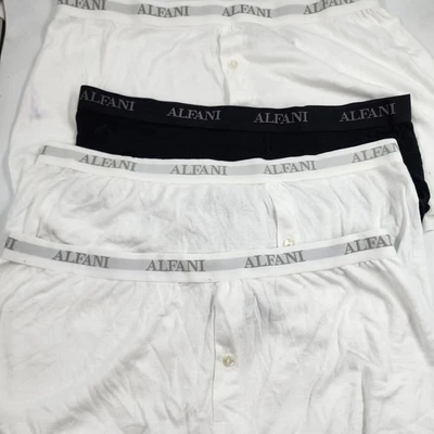 Ropa interior boxer Alfani Intimates mezcla de algodón para hombre XL blanco/negro (paquete de 4) Foto 1 de 4