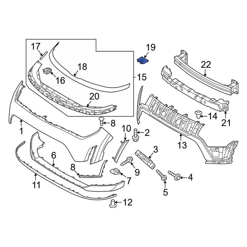 Tapa de parachoques delantero Soul 2020-2024 OEM 86392K0001 nueva en paquete Foto 1 de 1