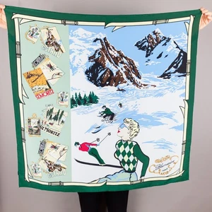 Foulard Blumarine neve - 100% seta - montagna Cortina St. Moritz Made in Italy - Foto 1 di 19
