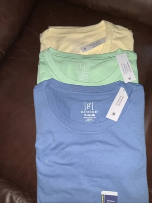 Juego de 3 camisetas que absorben la humedad, talla XL (46-48) azul, verde, amarillo Foto 1 de 4