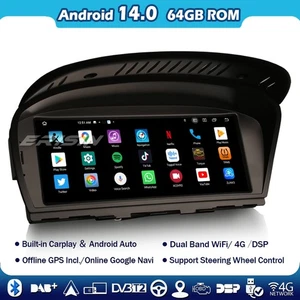 Autoradio 8.8" Android 14 4G GPS Navi DAB+Carplay CCC BMW E90 E91 E60 E61 E63 E64 - Foto 1 di 13