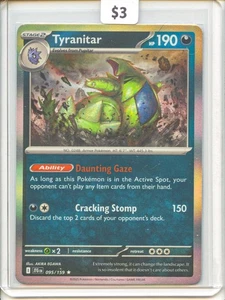 2025 Pokémon JTG Tyranitar Holo Rare #095/159 English NM - Picture 1 of 2