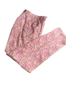 Ralph Lauren Pink Floral High Waisted Stretch Straight Leg Pants Sz. 6 - Picture 1 of 13
