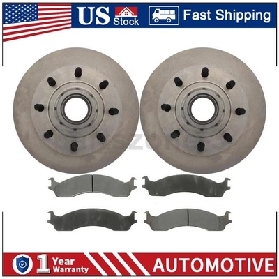 Pastilla de freno de rotor de freno delantero 3 piezas para Ford E-350 Econoline Club Wagon 7,3 L 1995 - Foto 1 de 4