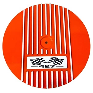 Big Block Chevy 427 Flag Logo - Kit de purificador de aire redondo de 14" - Naranja - ANSEN EE. UU. - Imagen 1 de 7