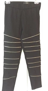 Forever 21 Zip Leggings Black - Picture 1 of 10