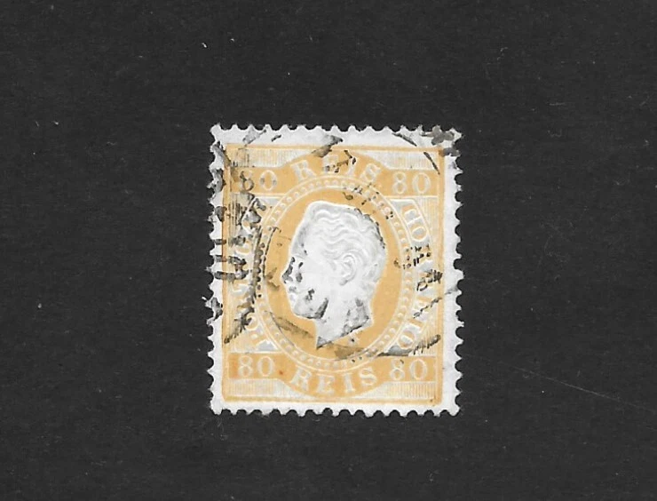 M2597 PORTUGAL 80 REIS LOUIS I - PERFORACIÓN: 12 1/2 - AMARILLO Foto 1 de 1