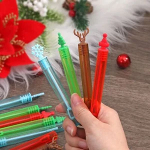 10pcs New Year Bubble Wands Christmas Empty Bottles New Wand Tube - Picture 1 of 8