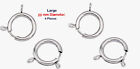 20 mm Wide 4 Silver Spring Ring Clasps for Pocket Watch Chain OR Necklace Ends