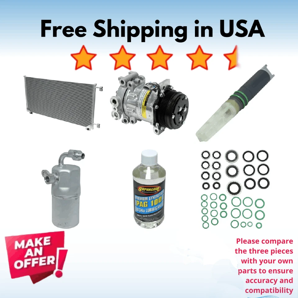 Compresor, condensador y secadores aire acondicionado apto para GMC Sierra 1500 1999-2001 Foto 1 de 1