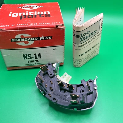 Interruptor de seguridad neutro estándar NS-14 para AMC 70-71 GM 69-75 JEEP 73-75 HECHO EN EE. UU. Foto 1 de 4