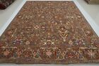 9 x 12 ft Gray Serapi Afghan Hand Knotted Transitional Oriental Rug