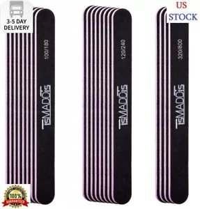 Professional Nail Files Set - 20 Pcs Double-Sided Emery Boards for Natural & Acr - Picture 1 of 9