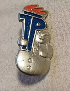 Schneemann Wintersport DDR Abzeichen Pin Silberfarben JP Jungpioniere - Bild 1 von 2