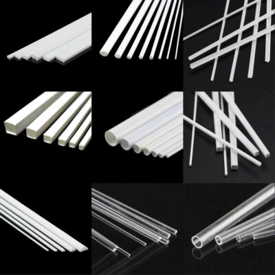 5 x ABS Styrene Strip Tube Stick Angle Model Building Craft Architecural - Image 1 of 4