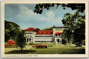 Puerto España Trinidad y Tobago, Residencia Casa de Gobernadores, Postal Vintage - Imagen 1 de 2