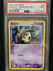 Pokemon EX Emerald Duskull 2005 lámina inversa 46/106 PSA 9 como nuevo - Imagen 1 de 1