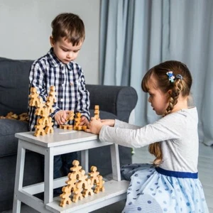 Montessori wood toy stacking puzzle set 300 pcs wood puzzle game family puzzle - Picture 1 of 12