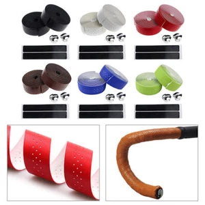 Cinta para manillar ciclismo bicicleta de carretera bicicleta cuero PU manillar agarre cintas envolventes - Imagen 1 de 37