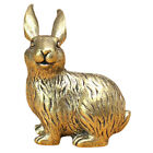 Rabbit Figurine Brass Zodiac Bunny Statue Vintage Brass Rabbit Statue Bunny