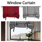 Buffalo Check Plaid Gingham Tie Up Window Curtain Shades Adjustable Tie?