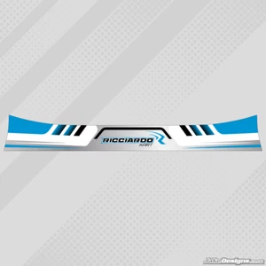 RICCIARDO KART STYLE HELMET VISOR STICKER/STRIP - KARTING - Picture 1 of 1