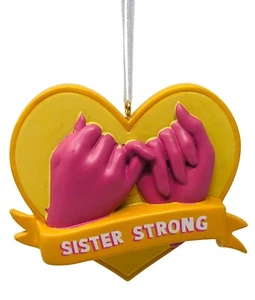 Hallmark Albero di Natale Trimmer Ornamento Sorella Forte Mignolo Promessa Cuore - Foto 1 di 2