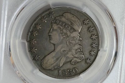 1830 Capped Bust Half Dollar, Overton Variety, PCGS VF25 O-114 LG Letters SM 0 - Image 1 of 4