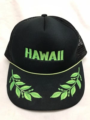 Gorra de béisbol de camionero hawaiano vintage de los 80 gorra de espuma gorra hawaiana con cierre a presión Foto 1 de 4