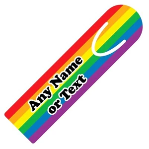 PERSONALISED GAY PRIDE LGBT PRINT BOOKMARK ALUMINIUM PAGE HOLDER READING GIFT - Picture 1 of 4