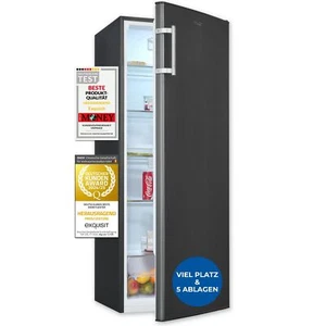 Exquisit Vollraum-Kühlschrank ohne Gefrierfach, KS320-V-H-040E inoxlook-az - Bild 1 von 8