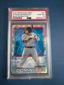 Jasson Dominguez 2021 Bowman Best rifrattore blu /150 sp Psa 10 gemme ottime condizioni Yankees - Foto 1 di 1