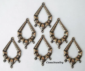 #1827 ANTIK GOLD FILIGRAN 4 RING KRONLEUCHTER KOMPONENTE - 6 Stück - Bild 1 von 2