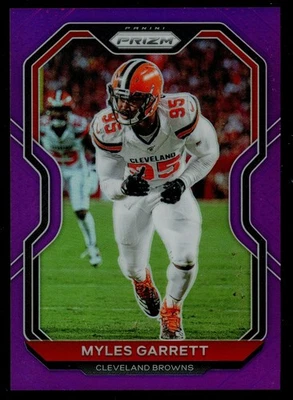 2020 Panini Prizm #62 Myles Garrett Purples Prizms Parallel #'d /125 SP Browns - Image 1 of 2