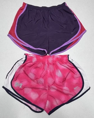 Lote de 2 shorts de corrida femininos Nike Dri-FIT roxo médio e ole Miss Rebels M - Imagem 1 de 4
