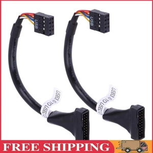 USB 3.0 20 Pin Male to USB 2.0 9 Pin Motherboard Female Cable - Bild 1 von 10