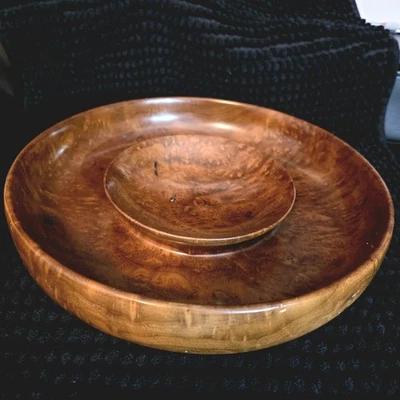 Elegante centro de mesa de madera Mrytle Burl decoración para cualquier ocasión Foto 1 de 4