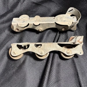 Patines de metal en línea raros de colección BEB Best Ever Built Company Chicago - Imagen 1 de 11