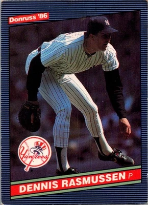 1986 Donruss Dennis Rasmussen New York Yankees #336 - Image 1 of 2