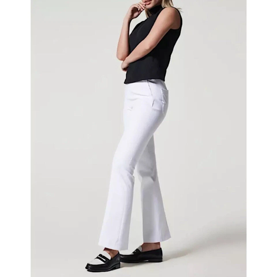 Spanx Kick Flare Classic White Pants INSEAM 26” - Size XL - 20373R