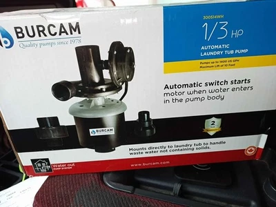 Bomba de sumidero de lavandería automática Burcam 1/3 HP 300514WH Foto 1 de 4