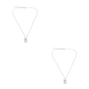 2pcs Women Necklace Stylish Cartoon Unicorn Shape Style Personality - Picture 1 of 12