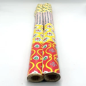 De colección MCM 1960 Rollos Flores Abstractas Contacto Papel Cajón Forro Nuevo de Lote Antiguo - Imagen 1 de 3