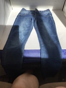 Mudd Girls Denim Jeans Sz 12 Slim Adjustable Waist - Picture 1 of 11