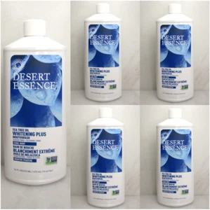 DESERT ESSENCE TEA TREE OIL WHITENING PLUS MOUTHWASH COOL MINT 16 OZ NWOB 5PCS - Picture 1 of 3