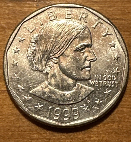 1999-P Susan B. Anthony Dollar Coin Average Circulated Cover