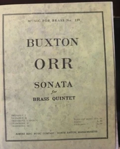 Brass Quintet: Sonata for Brass Quintet by Buxton Orr New Retail price $70.00 - Picture 1 of 6