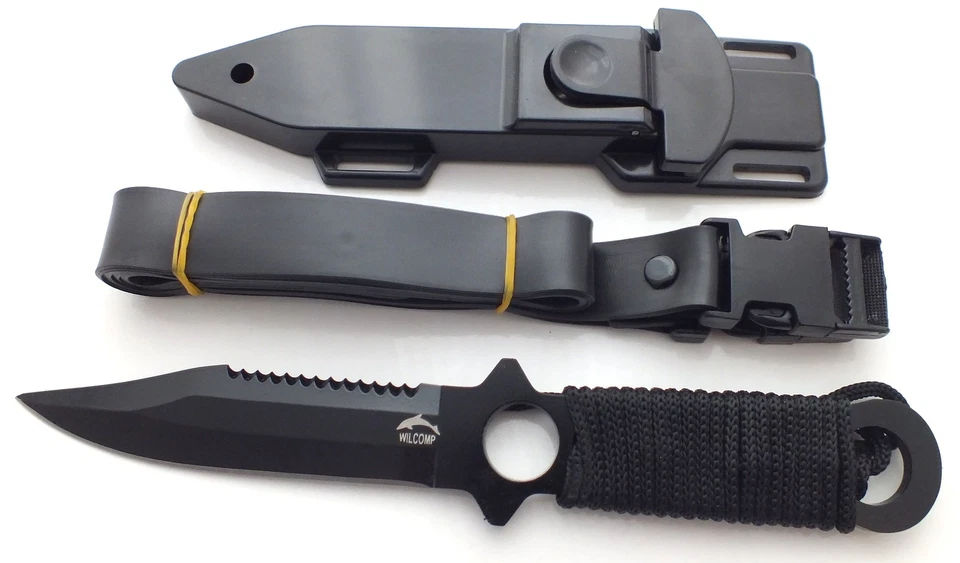 Scuba Diving, Snorkeling, Spearfishing WILCOMP Knife WIL-DK-05 with Straps  - image 1 of 1